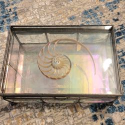 Vintage Glass Curio/Jewelry  Box