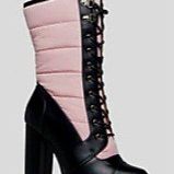 Brand New Cute Black/Pink Boots~ Size 8