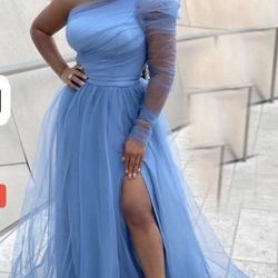 Sky Blue Dress For Party Or Prom