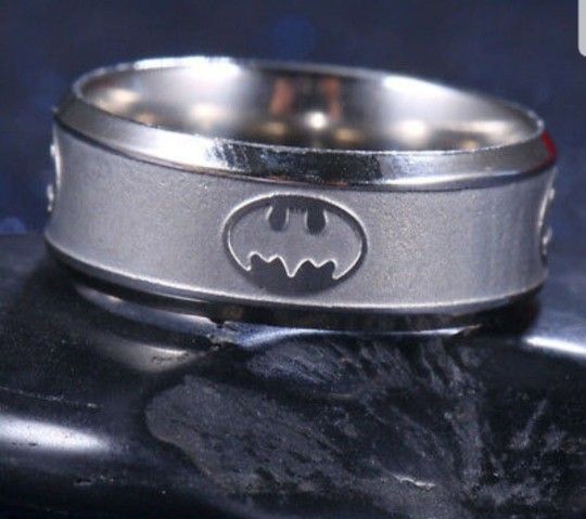 Batman Silver Stainless Rings Brand New