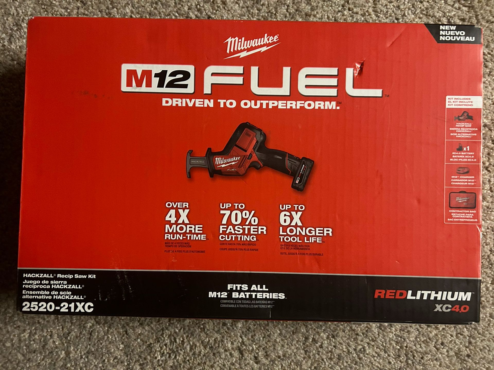 Milwaukee M12 Fuel Hackzall Kit- New In Box