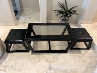 Coffee Table and 2 Stools