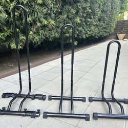 Adjustable bike floor rack freestanding - store up to 4 bikes