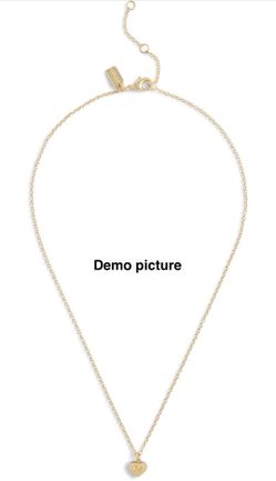 COACH Jewelry Women's Signature C Heart Pendant Necklace