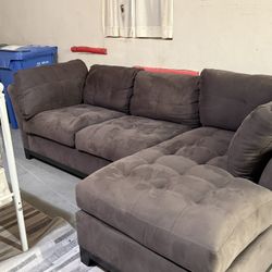 Gray L-Shape Couch 