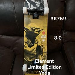 Skateboard Element 8:0 Yoda !!!$75 Complete 