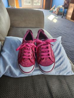 Coach hot pink tennis size 8