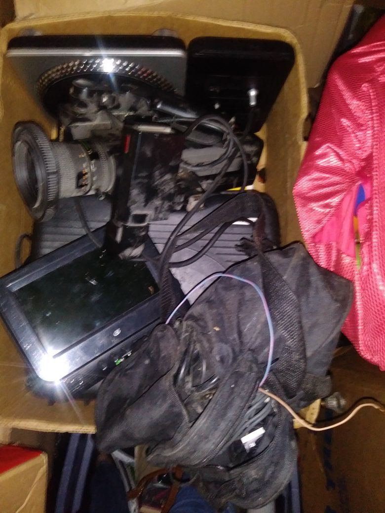 Random electronics..security cams, kindle fire, old school video camera..etc