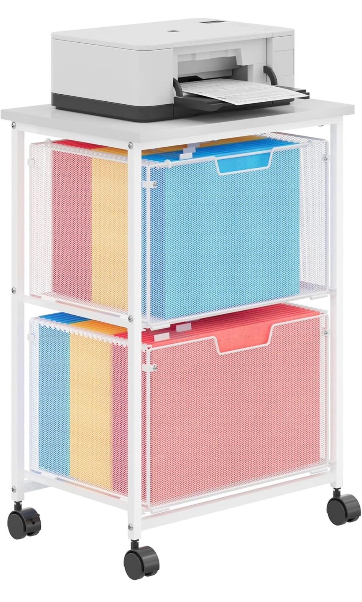 Rolling filing cabinet, file cart