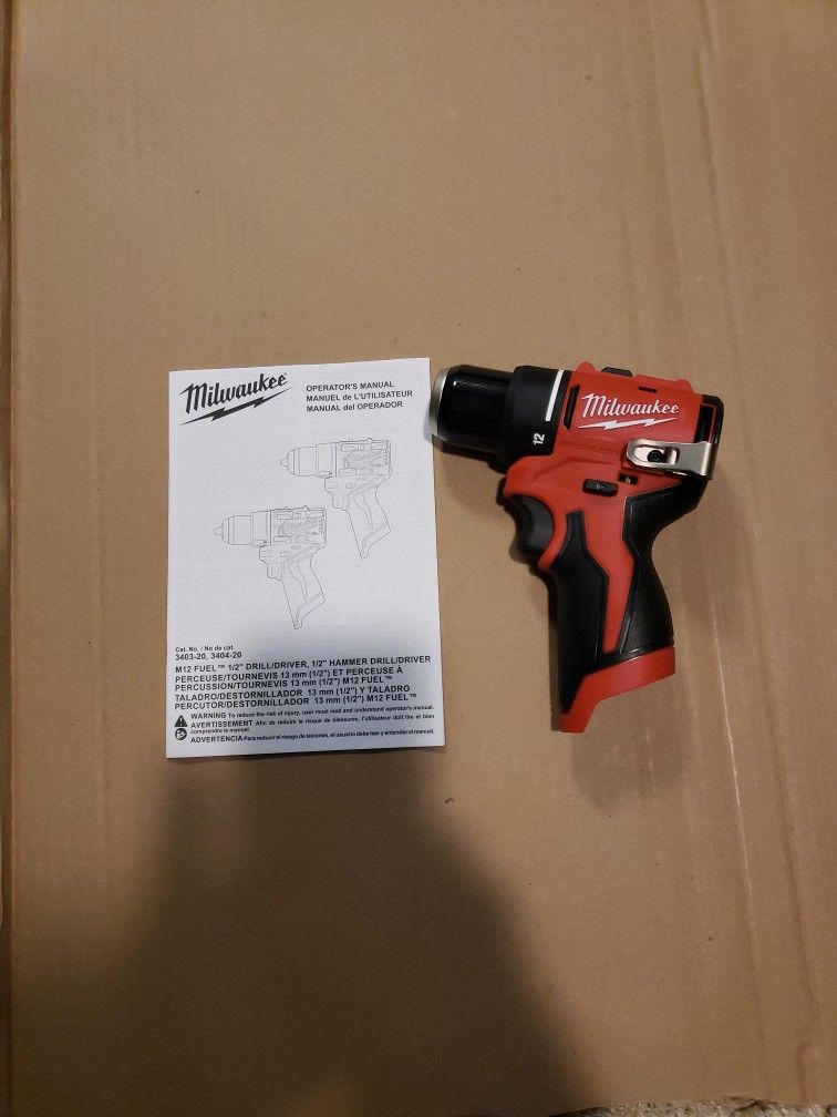 New drill driver Milwaukee M12 3403.