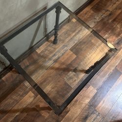 Glass Top Side Table 