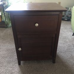 Wood Bedside Table 