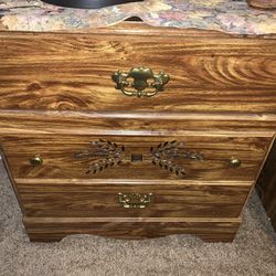 Two Drawer Traditional Nightstand
