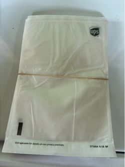 Have two brand new packets of clear shipping bags