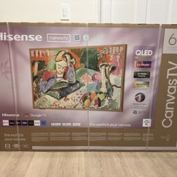 Hisense 65-Inch Class QLED 4K S7N CanvasTV **Brand New**