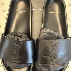 YSL Saint Laurent Jimmy EMBR Slide – NERO (Black) Size: 38.5