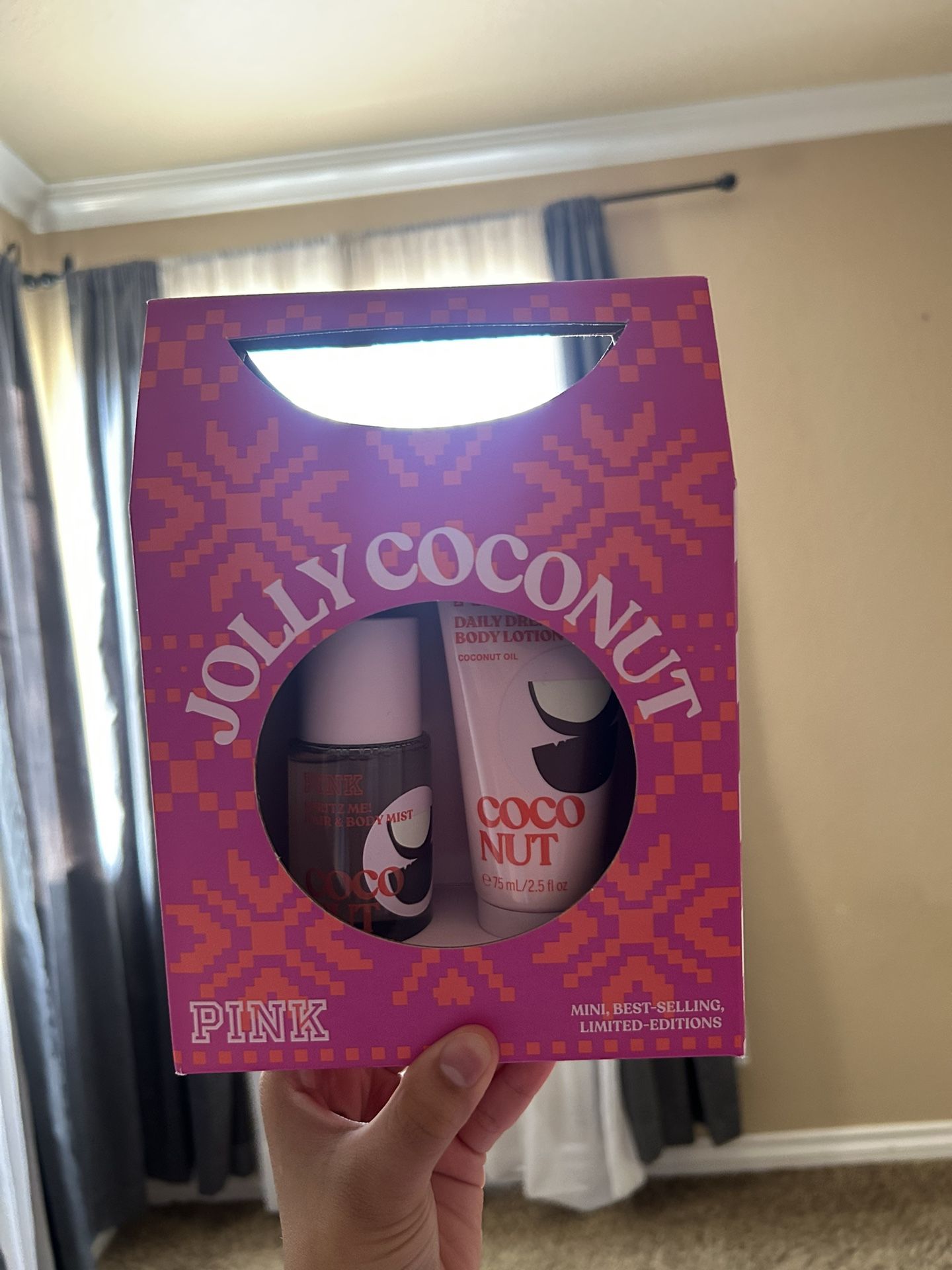 coconut spray and lotion from PINK