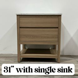 31" Bathroom Vanity Stone Countertop (Open Box)