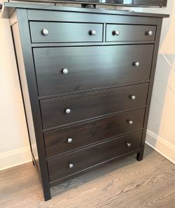 6-drawer dresser, black-brown, 42 1/2x51 5/8 "