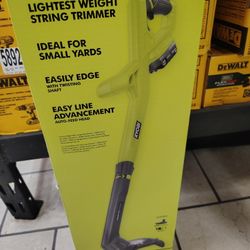 Ryobi 18v 10 In String Trimmer Edger Kit With 2.0ah Battery And Charger Brand New