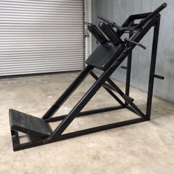 Old School Bodybuilding Hack Squat Machine Iron Muscle Weights Gym Fitness Workout Legs Leg Day Training Exercise Health Fitness 