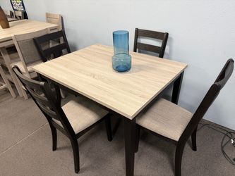5-Piece Dining Table Set with 4 Chairs