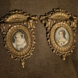                 Antique Pictures of Lady   Jane Grey & Mary of Scotts                               T.                        Gy6