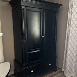 Black Heavy Duty Armoire Closet 