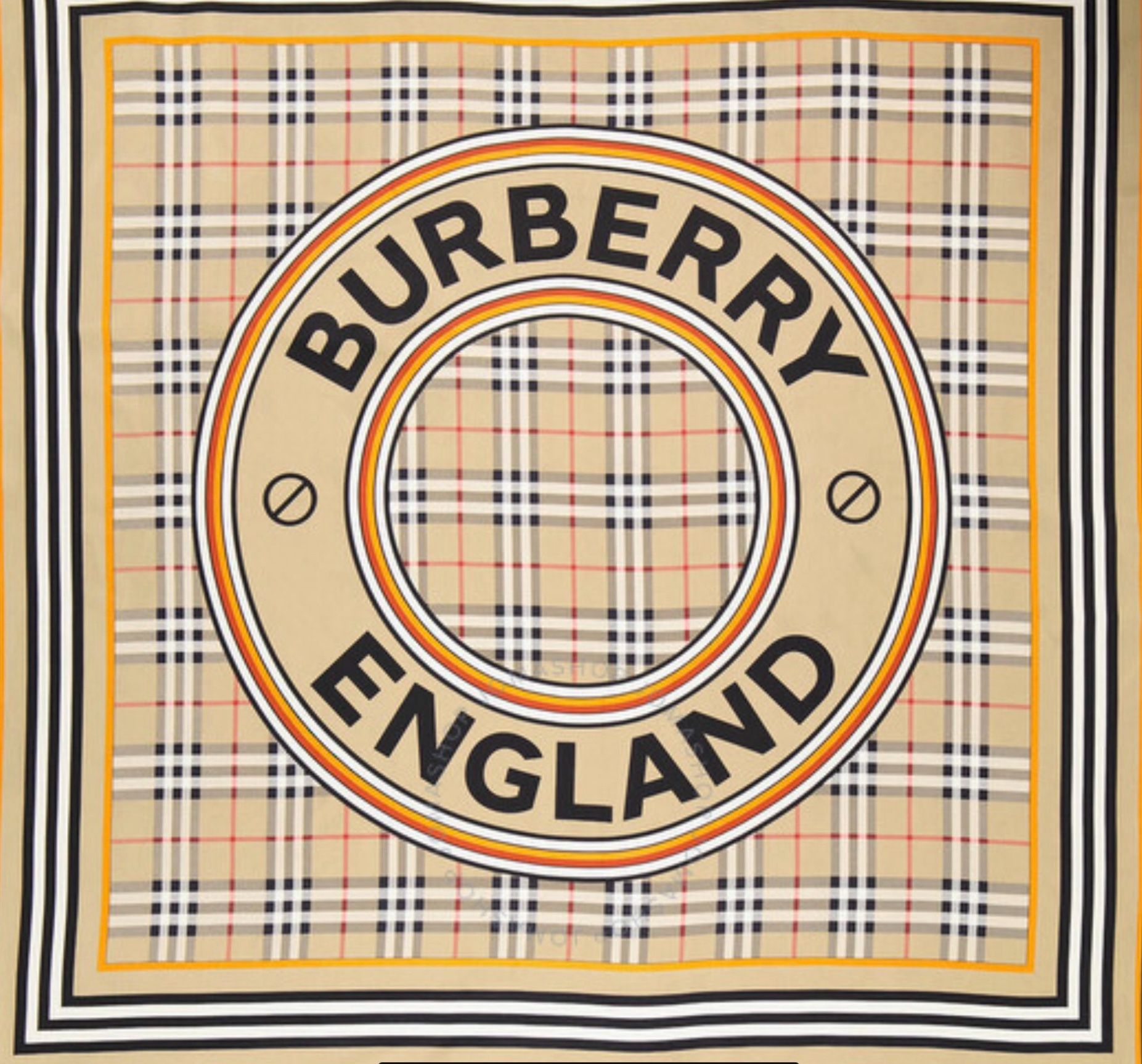 BNWT 100% Authentic Burberry Montage Print Silk Square Scarf