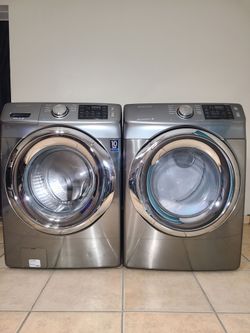 Samsung Front-Load Washer and electric Dryer Set...