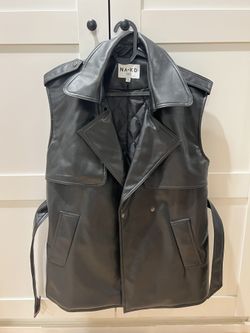 PU Belted Vest NA-KD Size 36