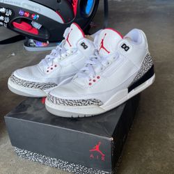 Jordan III White Cement Barely Used Sz 9