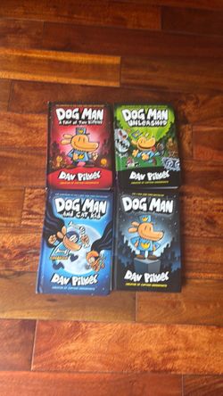 Dog Man Book Set of 4 by Dav Pilkey