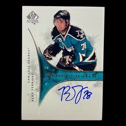 Benn Ferriero Rookie Auto SP Authentic Future Watch #220 /999 Sharks