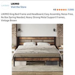 King Size Bed Frame & Headboard (FREE)