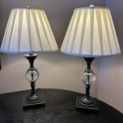 Lamps Black + Crystal Set of 2 CUTE!