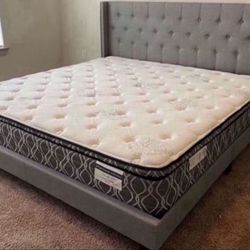 Button tufted ultimate beds frames available all sizes king Queen twin full Delivery available!