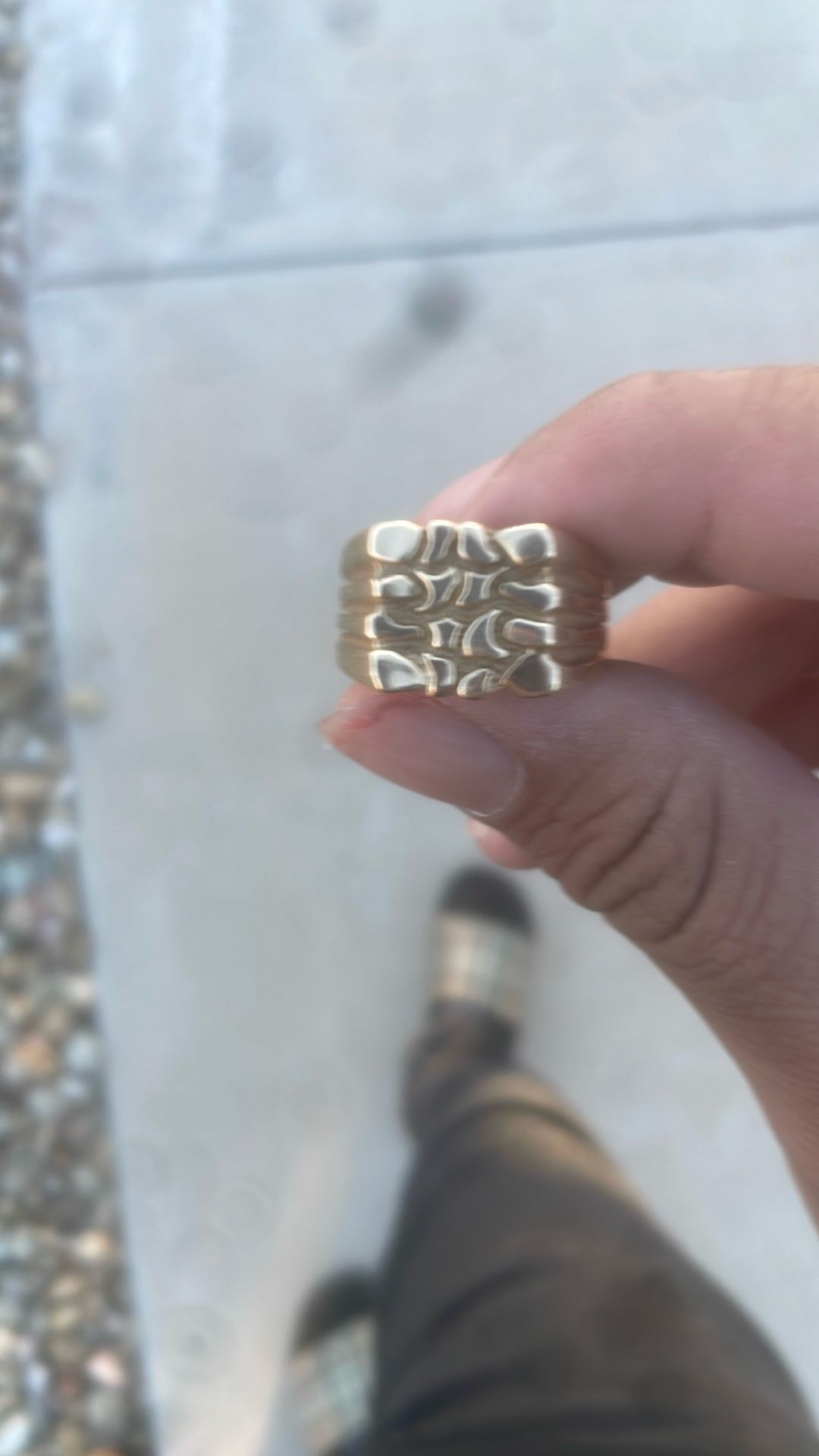 14k Gold Nugget Ring