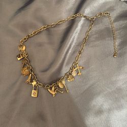 gold charm necklace