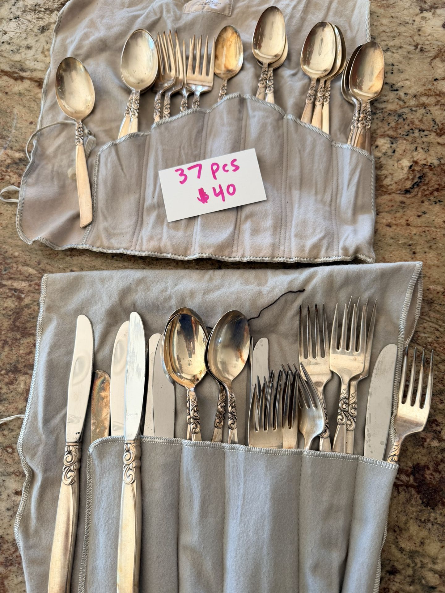 Community Silver plate Silverware $40 For 37 Pcs