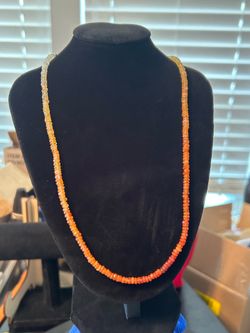 Fire Opal Graduated Beaded Necklace