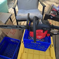 Craftsman S180 18" Chainsaw With Case Great Condition 
