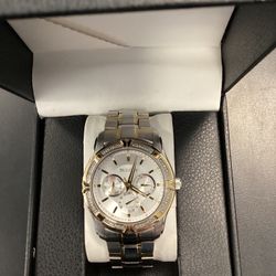 Mens Two Tone Diamond Bezel Watch 