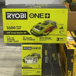 RYOBI 18v Jump Starter Kit 