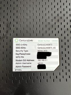 CenturyLink ZyXEL C3000Z Dual-Band 802.11b/g/n Gigabit Modem Router ~ FREE SHIP Thumbnail