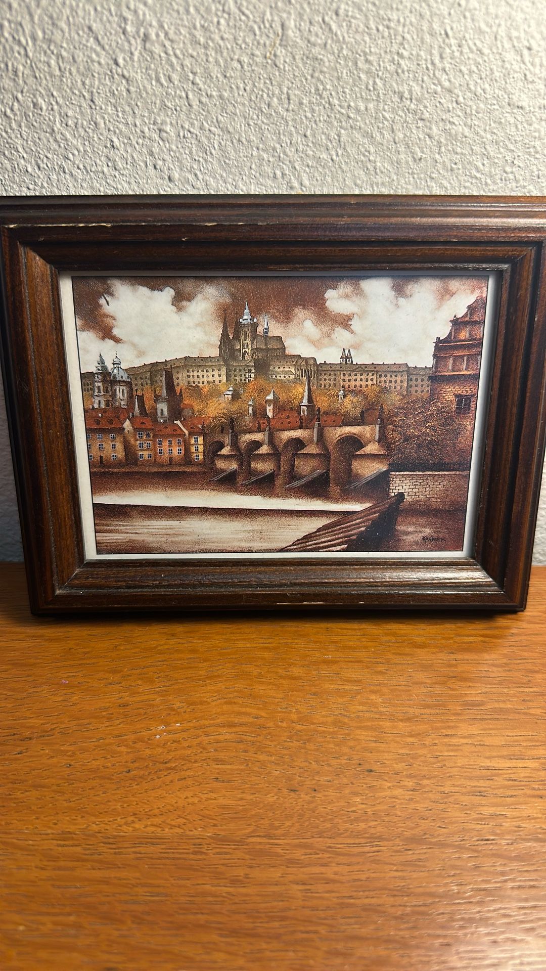 Antique Lithograph Of Prama Czech Republic