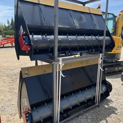 BUNDLE!!  72” Power Rake Bucket & Rock Rake Attachment 