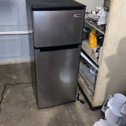 Like New Stainless Steel Small Fridge , Freezer 