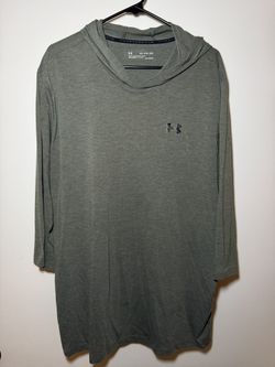 Under Armour Men's Green Hoodie Shirt Quarter Sleeve XXL