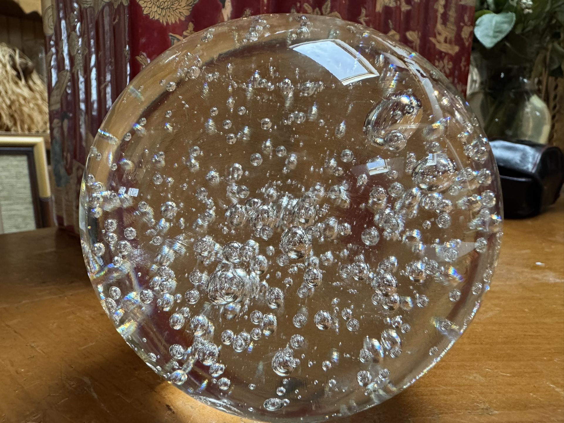 Large Blown Glass Orb Paperweight
